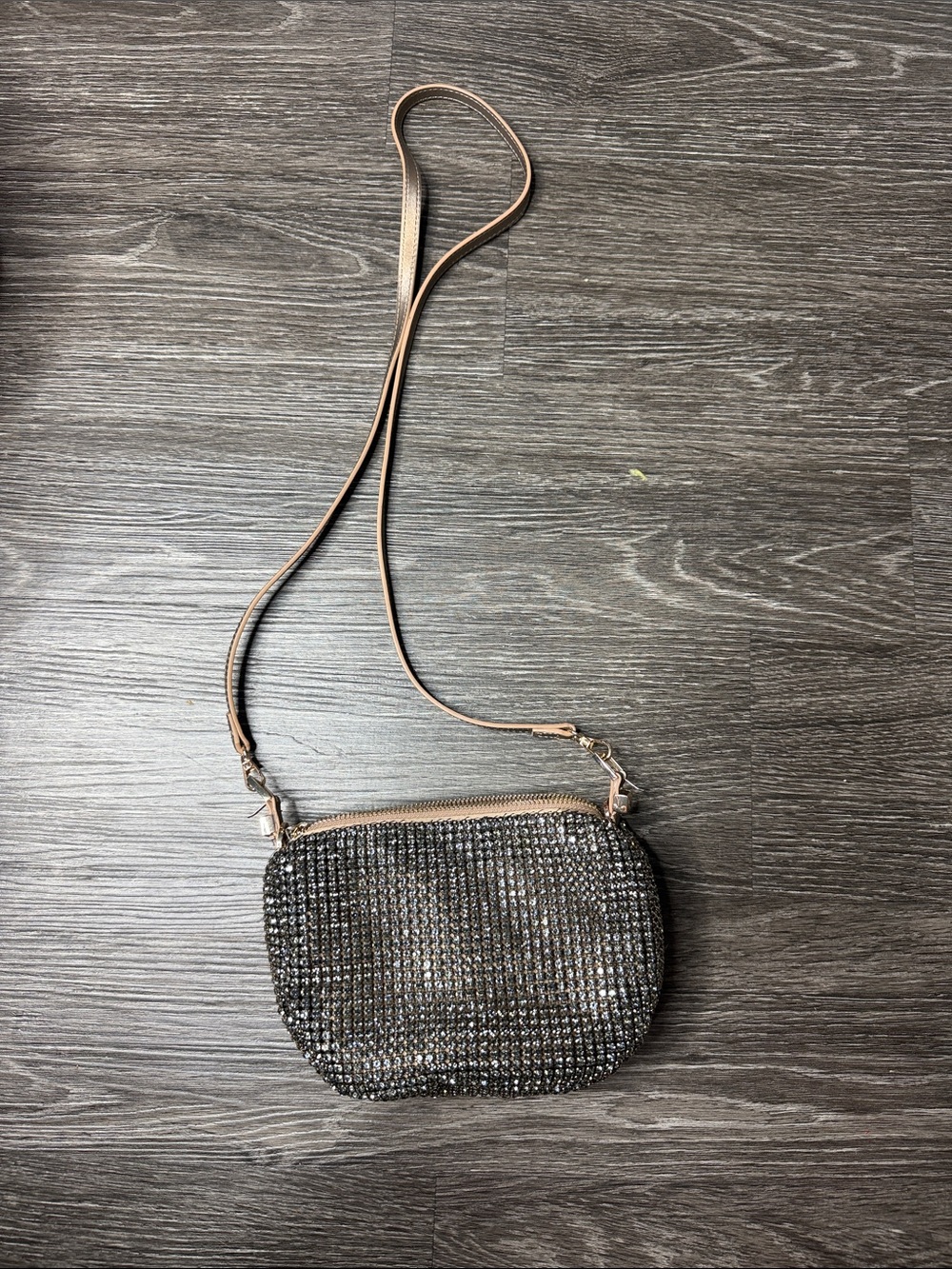 Aldo Sparkle Mesh Crossbody Bag in Black